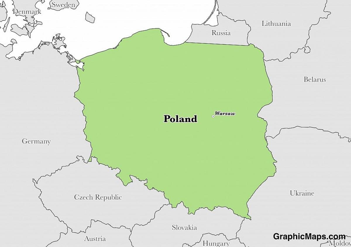 Carte de la capitale de la Pologne